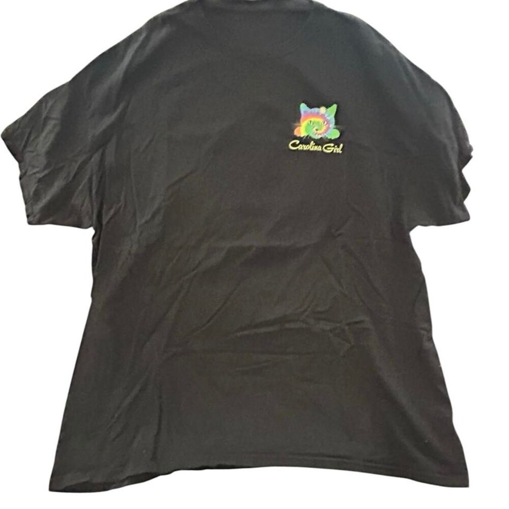 Unbranded Women's Black Tie Dye Cat graphic T-shirt